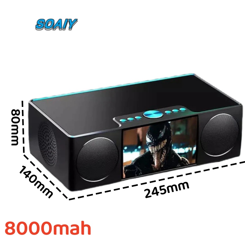 Audio Visualizer Music Player - S99 pemutar Video portabel Bluetooth, pemutar