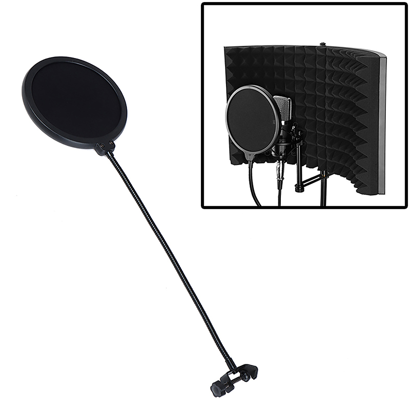 Recording Pop Filter - Pelindung Mikrofon untuk Aksesori Perekaman Berbicara