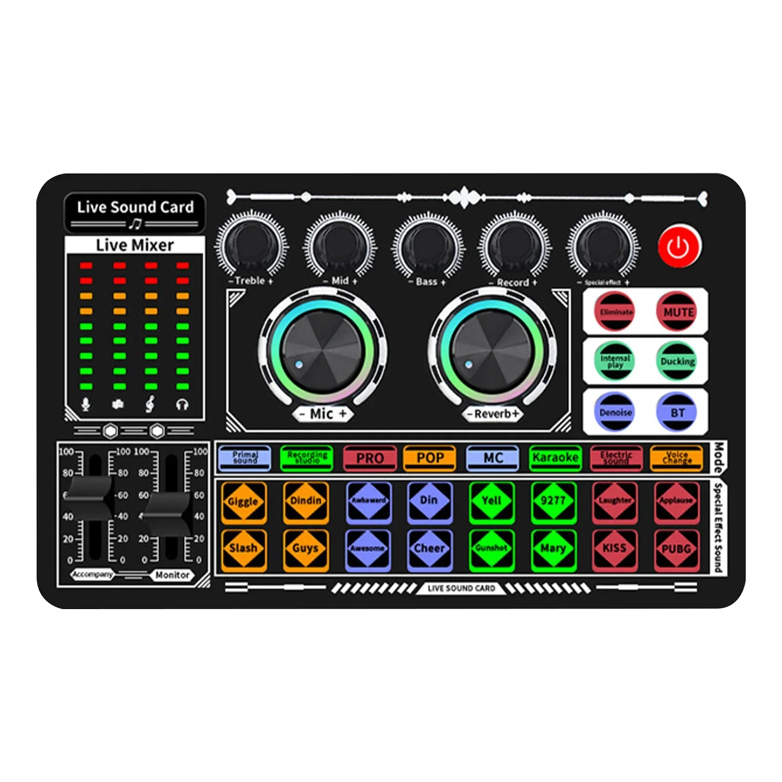 Audio Music Voice Changer - Mixer Audio USB Kartu Suara Langsung
