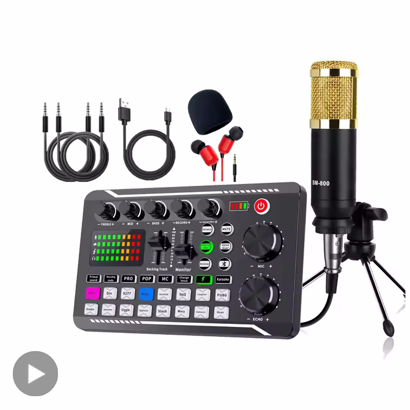 Audio Music Voice Changer - Mikrofon Profesional Kartu Mixer Suara Bluetooth
