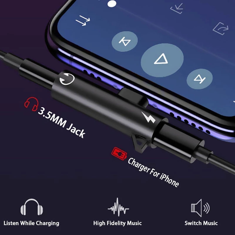 Pemisah adaptor 2 in 1, untuk  - Audio And Music Splitter ulasan dan harga