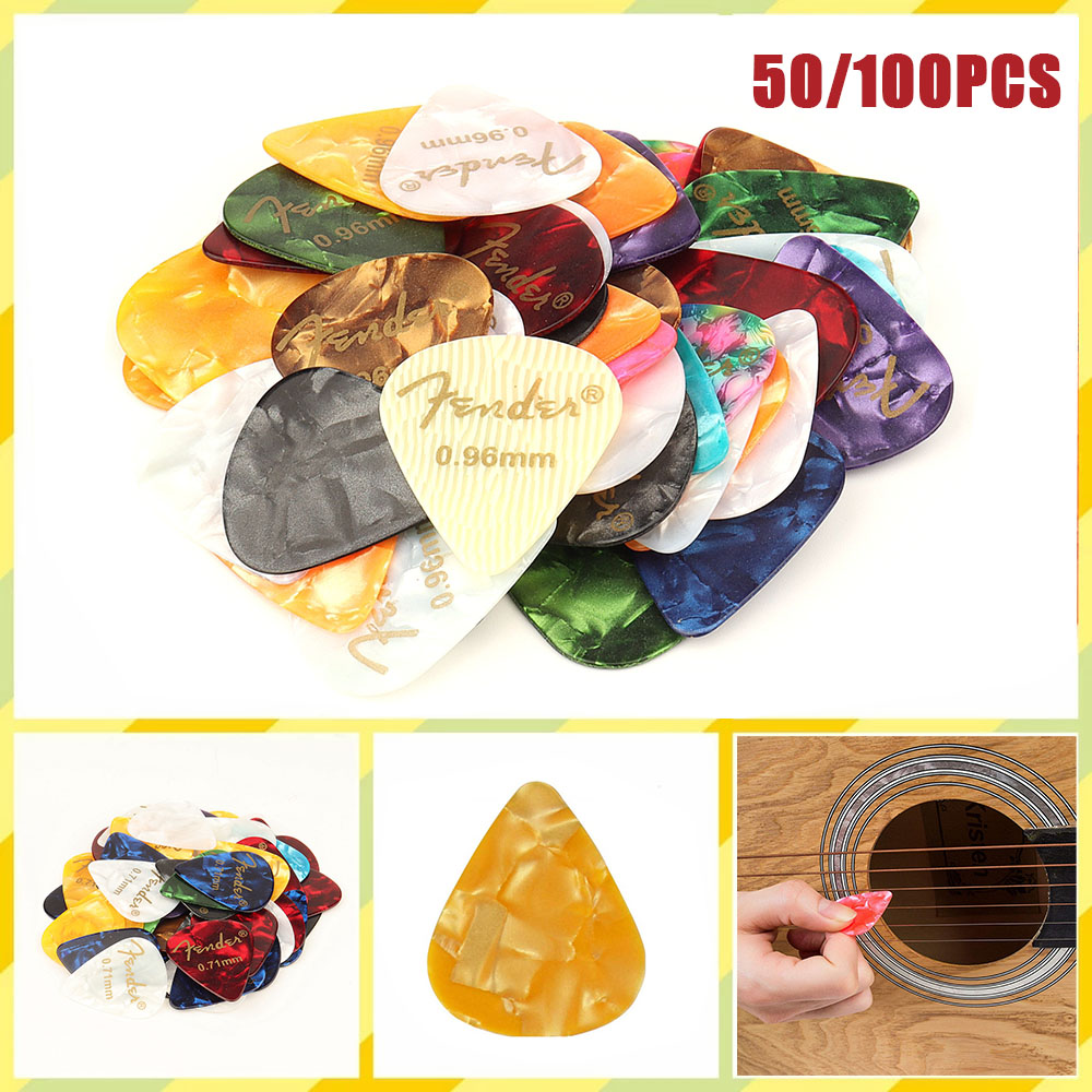 50 & 100 buah baru Pick akusti - Electric Guitar Pick Pack ulasan dan harga
