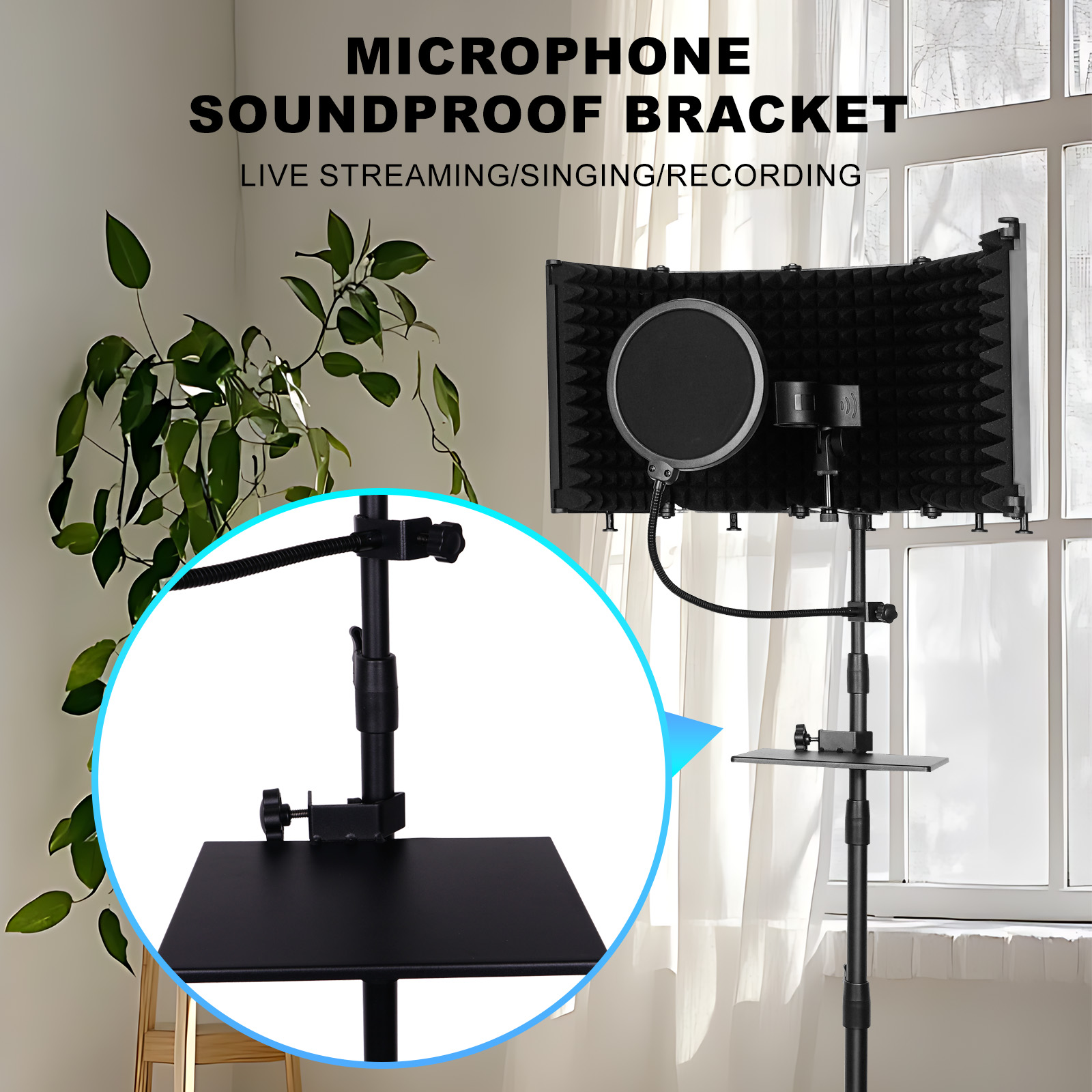 Bilik Isolasi Mikrofon Studio  - Recording Pop Filter ulasan dan harga