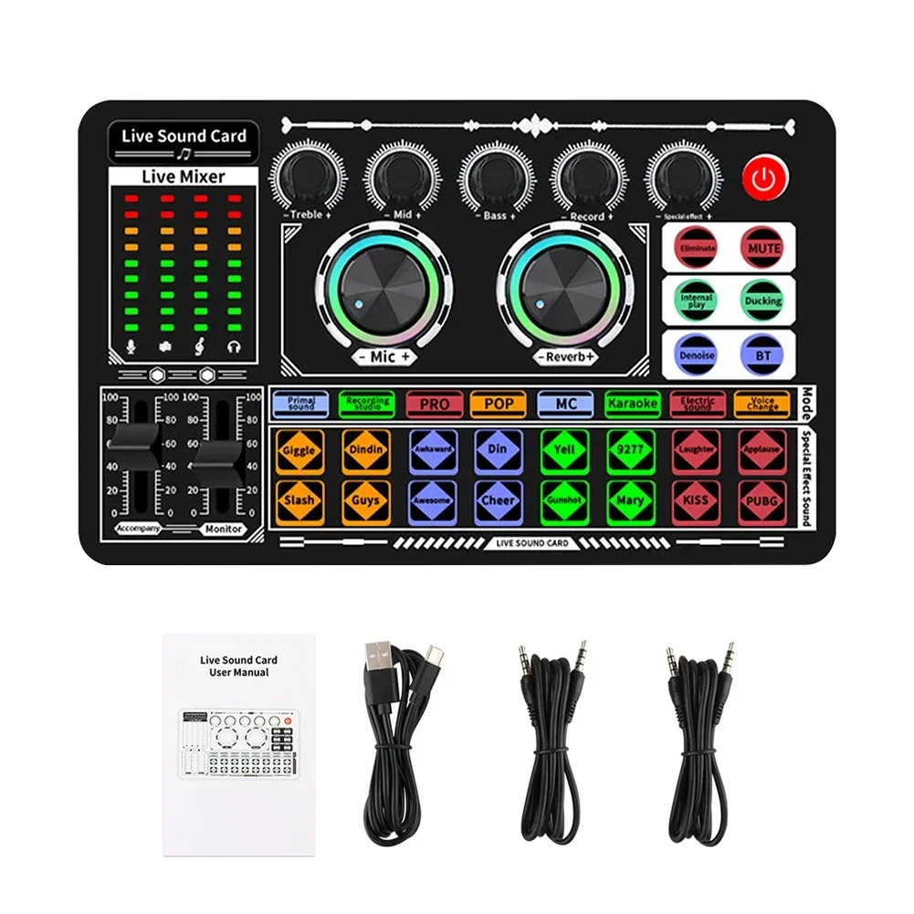 Mixer Audio USB Kartu Suara La - Audio Music Voice Changer ulasan dan harga