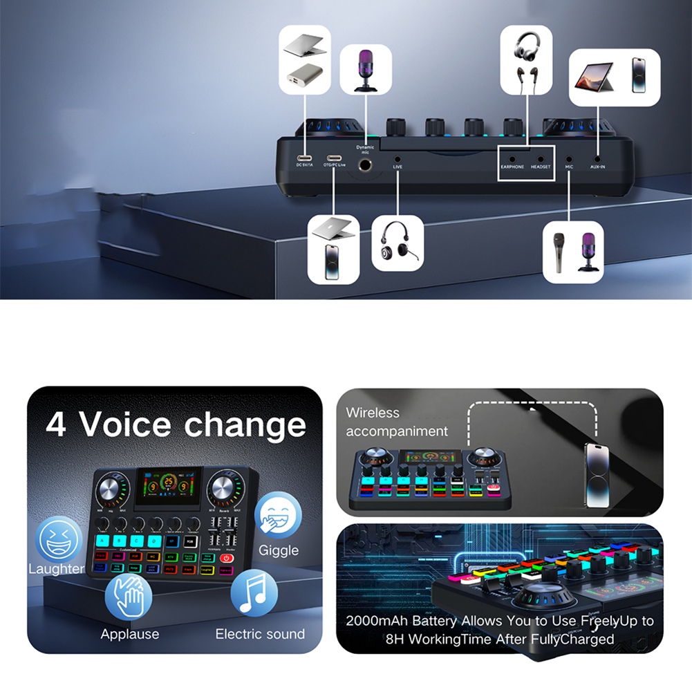 DTC5 Audio Mixer, Kartu Suara  - Audio Music Voice Changer ulasan dan harga