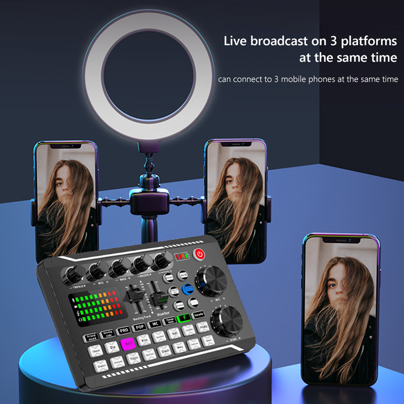 F998 kartu suara Live DJ, kart - Audio Music Voice Changer ulasan dan harga