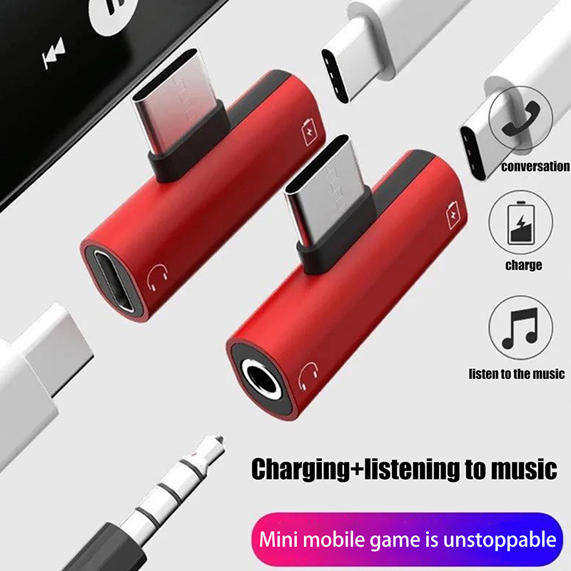 Adaptor Logam USB Tipe-C Ke 3. - Audio And Music Splitter ulasan dan harga