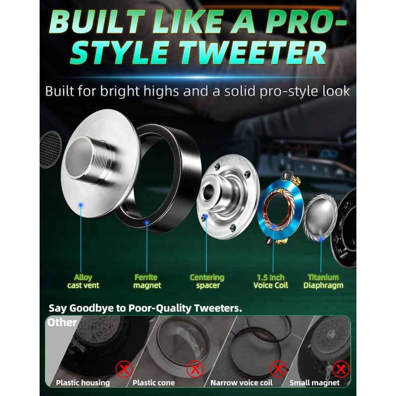2 Buah Speaker Tweeter Titaniu - Music Audio Pro ulasan dan harga