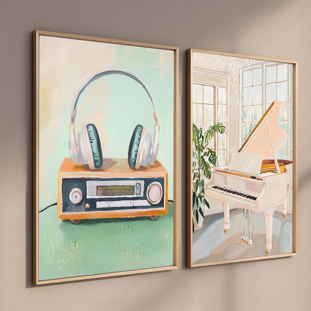 Poster Kertas Audio Vintage Lu - Audio Music Wallpaper ulasan dan harga