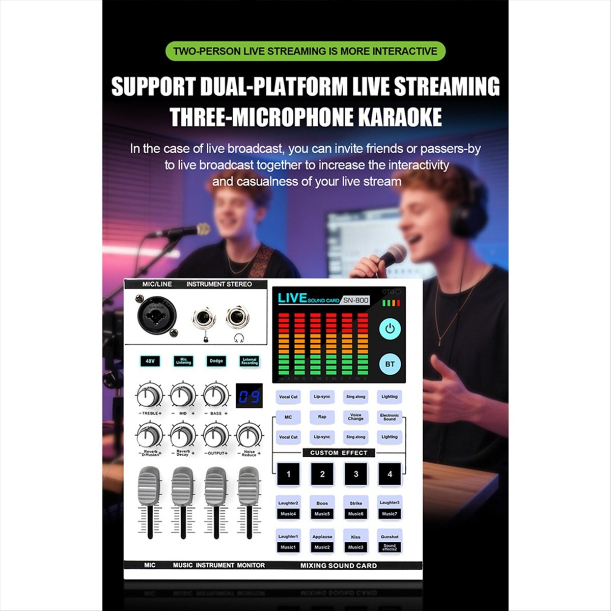 DTC5 SN800 Kartu Suara Live Pe - Audio Music Voice Changer ulasan dan harga