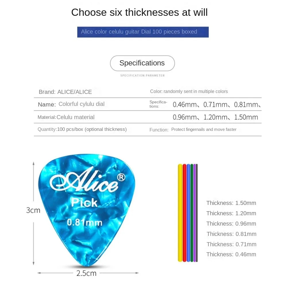 Alice pick gitar 6 buah selulo - Electric Guitar Pick Pack ulasan dan harga